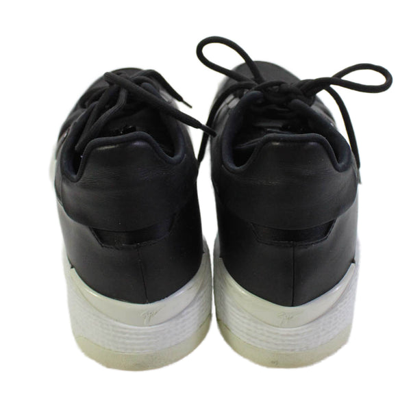 Giuseppe Zanotti Womens Leather Satin Talon Sneakers Black Size 39.5 9.5