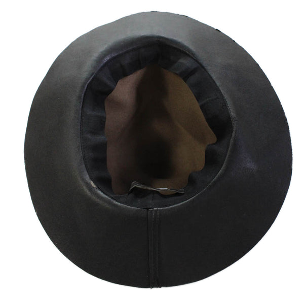 BCBG Max Azria Womens Faux Leather Contrast Western Hat Beige Black