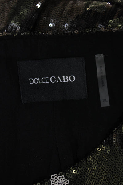 Dolce Cabo Women Military Jacket Multicolor Camouflage Long Sleeve Size XL