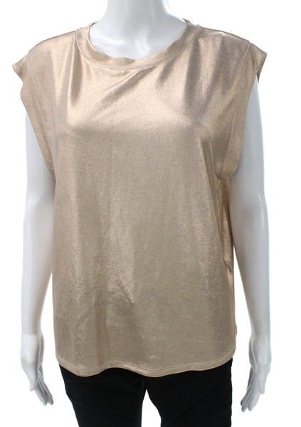 Porridge Anthropologie Women Basic Sleeveless Tank Gold Size L