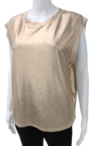 Porridge Anthropologie Women Basic Sleeveless Tank Gold Size L