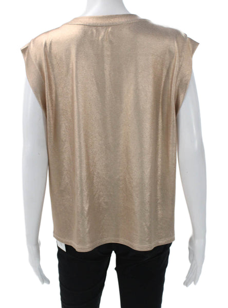 Porridge Anthropologie Women Basic Sleeveless Tank Gold Size L