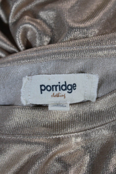 Porridge Anthropologie Women Basic Sleeveless Tank Gold Size L