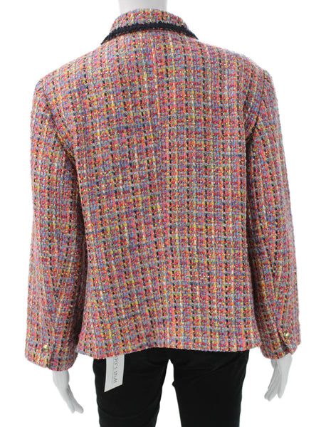 Talbots Womens Multicolor Flecked Button Down Jacket Size 16