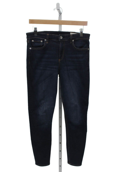 Rag & Bone Women Skinny High Rise Jeans Blue Modal Size 29