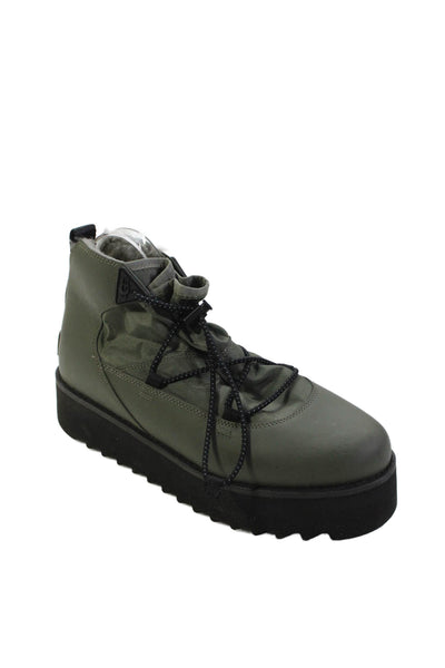 Ugg Womens Ultra Matte Rising Toggle Ankle Boots Seaweed Green Size 10