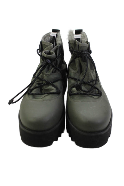 Ugg Womens Ultra Matte Rising Toggle Ankle Boots Seaweed Green Size 10