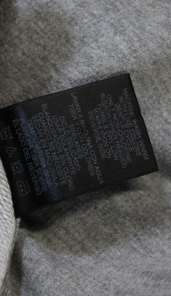 Norma Kamali Women Sweater Dress Hoodie Gray High Neck Zip 3/4 Sleeve Size XS