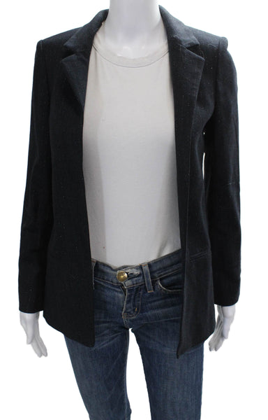 Zadig & Voltaire Women Basic Jacket Blue Polyester Long Sleeve Size 34