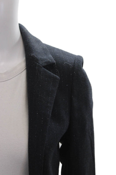 Zadig & Voltaire Women Basic Jacket Blue Polyester Long Sleeve Size 34