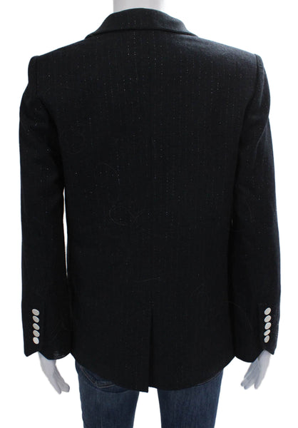 Zadig & Voltaire Women Basic Jacket Blue Polyester Long Sleeve Size 34