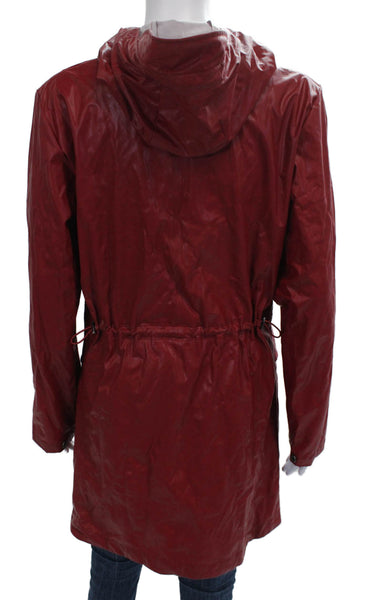 Rains Unisex Adults Red Raincoat Zip Long Sleeve Size XS