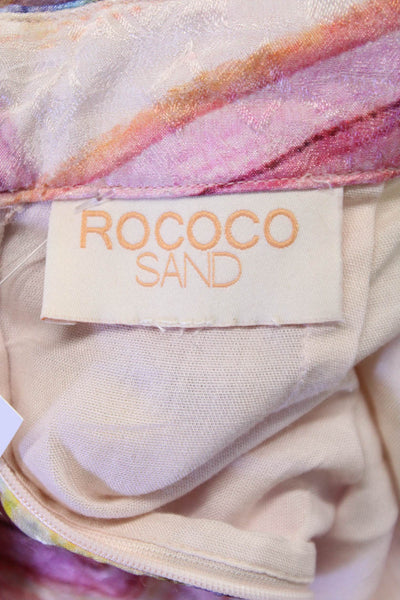 Rococo Sand Womens Wrap Midi Skirt Multicolor Geometric Viscose Spring Size S