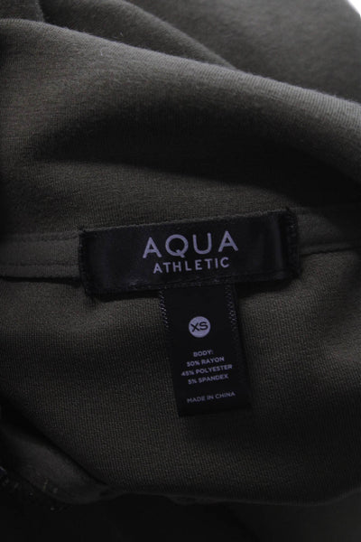 Aqua Womens Jogger Tracksuit Collared Zip Green Long Sleeve Size S