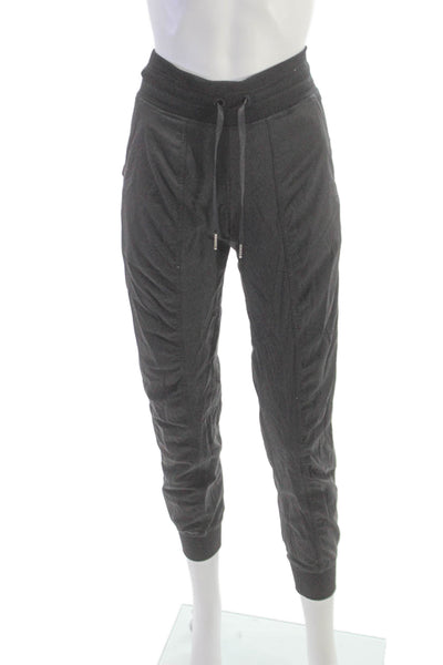 Lululemon Womens Jogger Pants Gray Drawstring Nylon Solid Inseam 27 Size 2