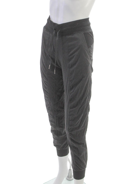 Lululemon Womens Jogger Pants Gray Drawstring Nylon Solid Inseam 27 Size 2