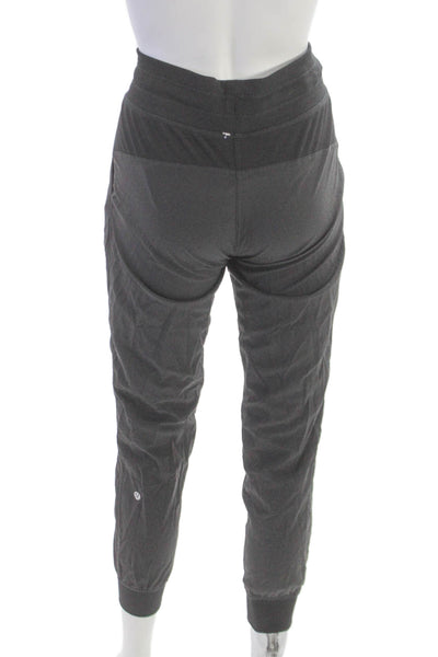 Lululemon Womens Jogger Pants Gray Drawstring Nylon Solid Inseam 27 Size 2