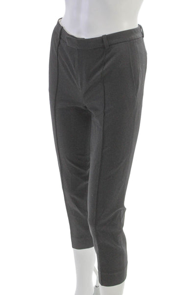 J Crew Women Cropped Wool Pants Gray Zip Petite Size 00P