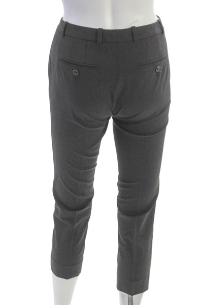 J Crew Women Cropped Wool Pants Gray Zip Petite Size 00P