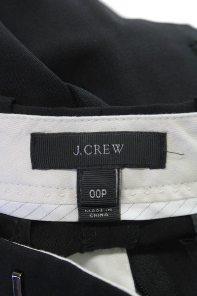 J Crew Women Cropped Wool Pants Gray Zip Petite Size 00P