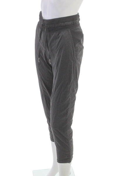 Lululemon Womens Cropped Nylon Drawstring Pants Gray Size 2