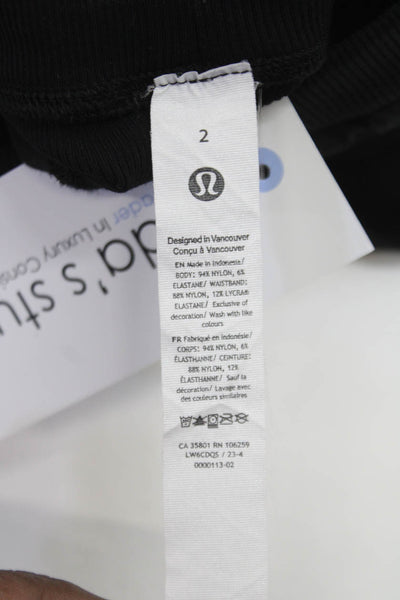 Lululemon Womens Cropped Nylon Drawstring Pants Gray Size 2