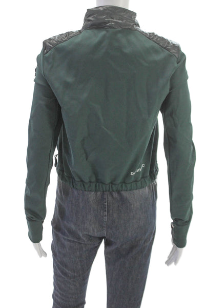 Moncler Mens Quilted Nylon Jacket Green Zip Size S