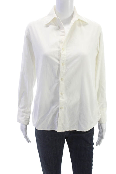 American Colors by Alex Lehr Womens Cotton Button-Up Long Sleeve White Size XS