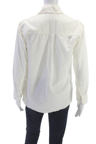 American Colors by Alex Lehr Womens Cotton Button-Up Long Sleeve White Size XS