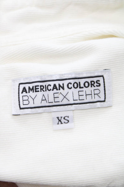 American Colors by Alex Lehr Womens Cotton Button-Up Long Sleeve White Size XS