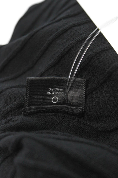 Jenni Kayne Women Pullover Sweater Black Square Neck Long Sleeve Size XS
