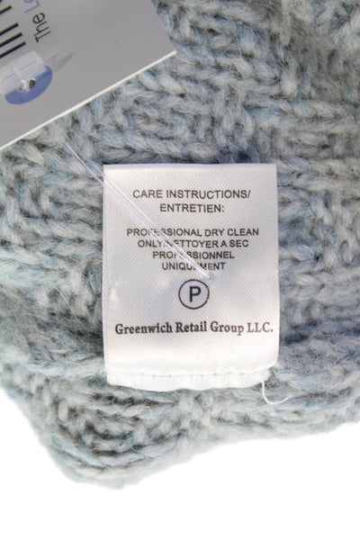 The Westside Women Pullover Mock Neck Baby Alpaca Blue Long Sleeve Size XS