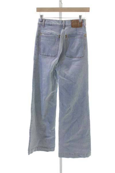 Jeanerica Women Wide-Leg Blue High Rise Jeans Size 24