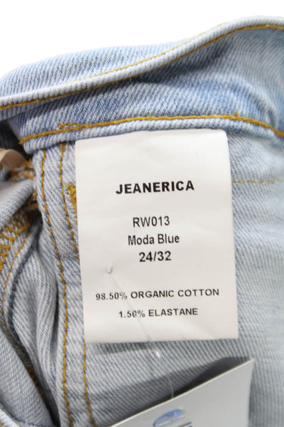 Jeanerica Women Wide-Leg Blue High Rise Jeans Size 24