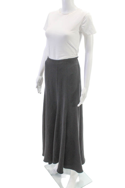 Giorgio Armani Women A-Line Long Viscose Gray Skirt Zip Size 48