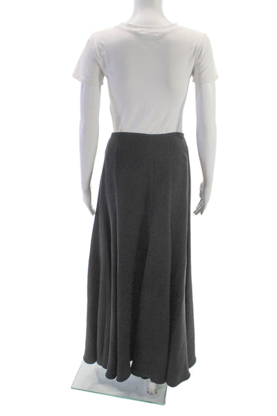 Giorgio Armani Women A-Line Long Viscose Gray Skirt Zip Size 48