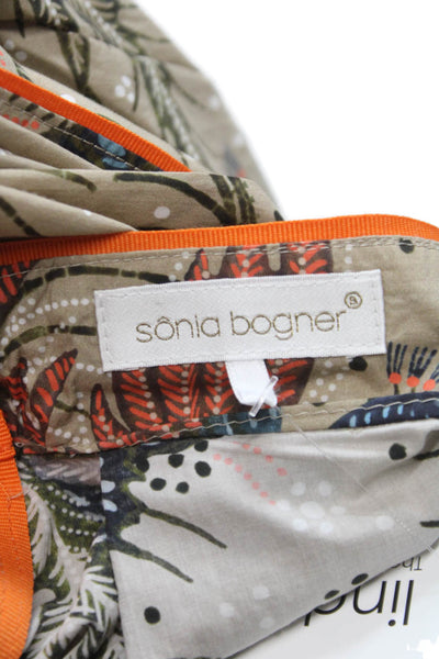 Sonia Bogner Women Pleated Multicolor Animal Print Cotton Skirt Size 14
