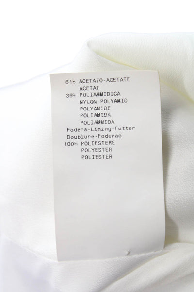 Armani Collezioni Women Ivory Geometric Acetate Long Sleeve Jacket Size 12