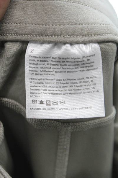 Lululemon Womens Sweatpants Gray Drawstring Recycled Polyester Inseam 32 Size 2