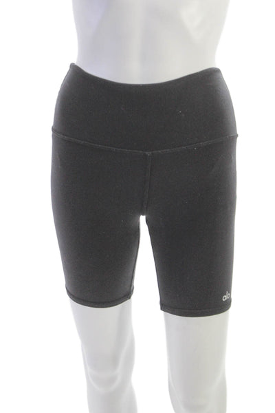 Alo Womens Biker Shorts Gray Nylon Solid Size XS
