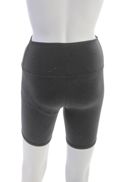 Alo Womens Biker Shorts Gray Nylon Solid Size XS