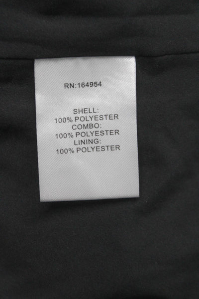 Toccin Women Maxi Skirt Black Polyester Zip Solid Size 4