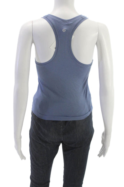 Lululemon Womens Racerback Tank Blue Performance Scoop Neck Sleeveless Size 2