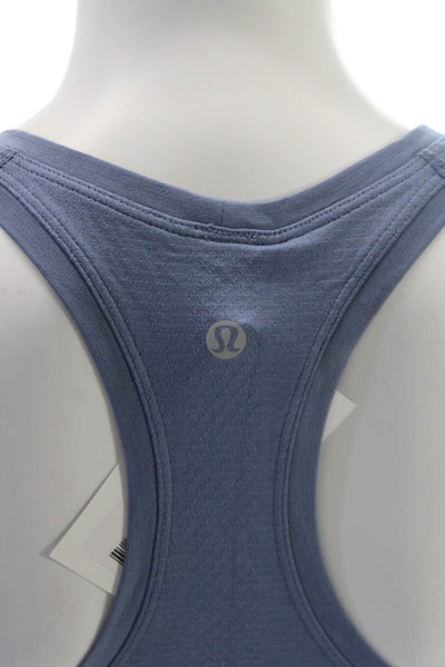 Lululemon Womens Racerback Tank Blue Performance Scoop Neck Sleeveless Size 2