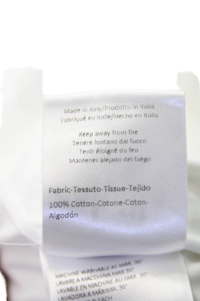 Colville Women Tunic Button-Up White Cotton Collared Long Sleeve Size 40