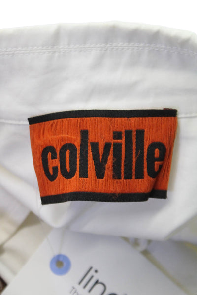 Colville Women Tunic Button-Up White Cotton Collared Long Sleeve Size 40