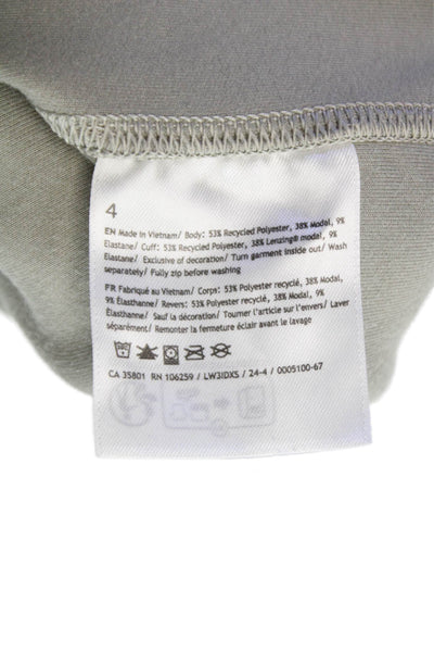 Lululemon Womens Pullover Sweatshirt Collared Gray Long Sleeve Size 4