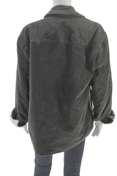 James Perse Women Gray Basic Jacket Long Sleeve Snap Closure Size 2