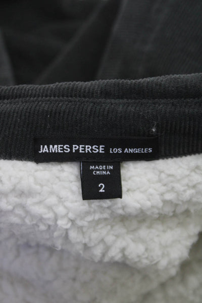 James Perse Women Gray Basic Jacket Long Sleeve Snap Closure Size 2
