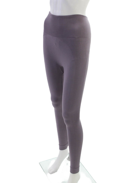 Set Active Womens Compression Leggings Purple Pull On Size S
